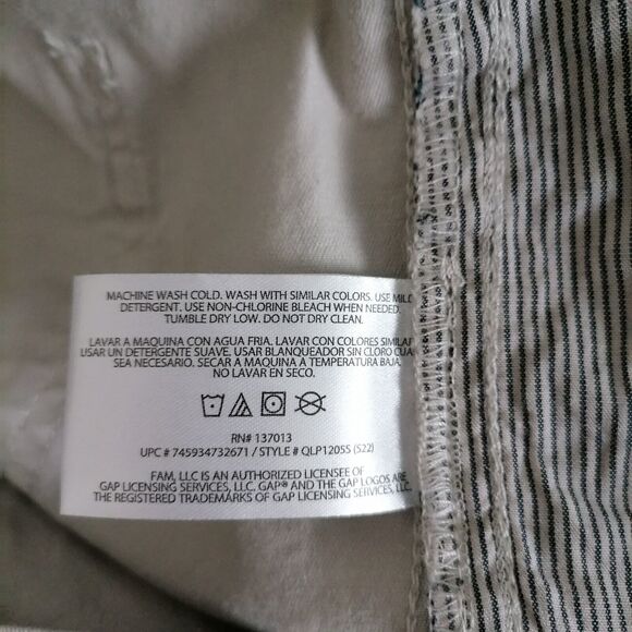 Gap Womens Beige High Rise Flat Front Relaxed Fit Girlfriend Chico Pant Size 12 - Picture 6 of 7